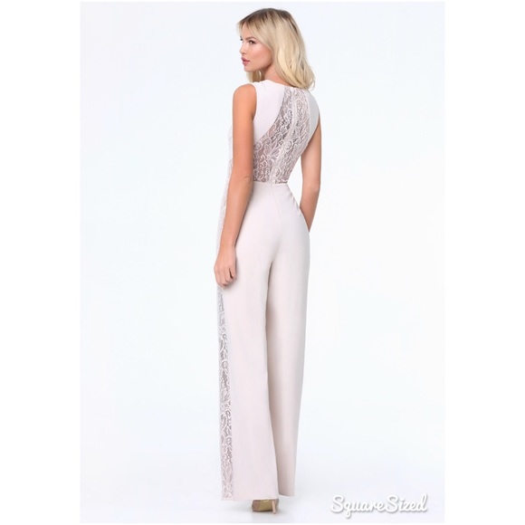 bebe lace jumpsuit